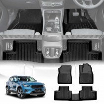 3D Floor Mats for Volvo XC40 2018-Onwards Heavy Duty All Weather Car Carpet Liner Set Accessories