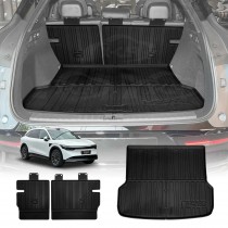 Boot Liner Kick Mats Set for Zeekr 7X 2025-Onwards All Weather Heavy Duty Cargo Car Trunk Back Seat Protector