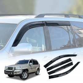 Weathershields for Toyota LandCruiser Prado 120 Series 2003-2009 Car Weather Shields Wind Deflectors Window Sun Visor 4 Pcs-Set