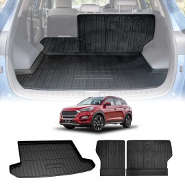 Boot Liner Back Seat Protector for Hyundai Tucson 2015-2021 All Weather Heavy Duty Cargo Car Trunk Kick Mats