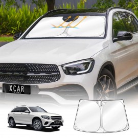 WindScreen Sun Shade for Mercedes-Benz GLC 2015-2022 Blocks UV Rays Sun Visor Protector Foldable Sunshade