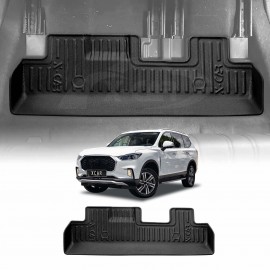 Third Row Seat Floor Mat for LDV D90 2017-2024 Heavy Duty All Weather Car Mats Carpet Liner Set