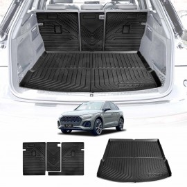 Boot Liner Back Seat Protector for Audi Q5 SQ5 2017-2025 All Weather Heavy Duty Cargo Car Trunk Kick Mats