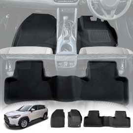 3D Floor Mats for Toyota Corolla Cross 2022-Onwards All Weather Heavy Duty Cargo Car Liners Full Set Carpet Accessories