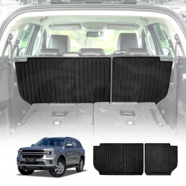 Back Seat Protector for Ford Everest 2022-Onwards All Weather Heavy Duty Car Seat Kick Mats Cover