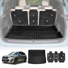 Boot Liner Back Seat Protector for BMW X1 U11 Series 2022-Onwards All Weather Heavy Duty Cargo Car Trunk Kick Mats