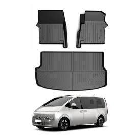 3D All-Weather Car Boot Liner Floor Mats for Hyundai Staria and Staria Load 2021-2025 Heavy Duty Trunk Cargo Mat Carpet Liners Accessories