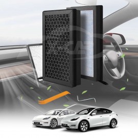  Tesla Model 3 2017-2023 and Model Y 2021-2025 Air Filter HEPA with Activated Carbon Charcoal Cabin Air Intake Filter Accessories Replacement 2 Pack