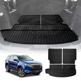 Boot Liners for Isuzu MU-X MUX 2022-2025 Heavy Duty Cargo Trunk Mat Luggage Tray 3-Pcs Version