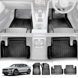 3D Floor Mats for Polestar 2 2021-Onwards Heavy Duty All Weather Car Mats Carpet Liner Set