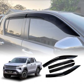 Weathershields for Toyota Hilux SR5 Double Cab 2026-Onwards Car Weather Shields Wind Deflectors Window Sun Visor 4-Piece Set