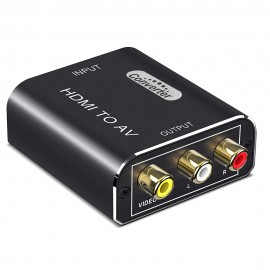 HDMI to RCA Converter 1080p AV 3RCA CVBs Composite Video Aluminum Adapter Supports PAL/ NTSC for TV Stick Chromecast Apple TV PC Laptop Xbox DVD