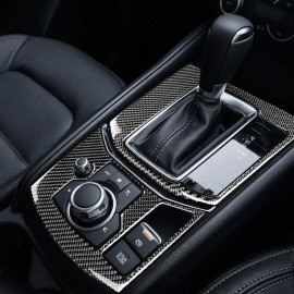 Carbon Fiber Style Center Console GearBox Frame Trim Cover for Mazda CX5 CX-5 2017-2025