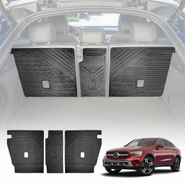 Back Seat Protector for Mercedes-Benz GLC Coupe 2016-2023 All Weather Heavy Duty Car Seat Kick Mats Cover Accessories