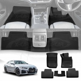 3D Floor Mats for BMW 4 Series G26 Hatch 2021-2024 Heavy Duty All Weather Car Carpet Liner Set Accessories