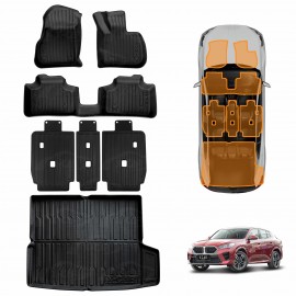 Floor Mats Boot Liner Set for BMW X2 U10 Series 2023-Onwards Heavy Duty All Weather Car Trunk Cargo Kick Back Seat Cover