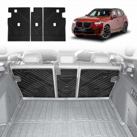 Back Seat Protector for BMW X3 G45 Series 2024-Onwards All Weather Heavy Duty Car Seat Kick Mats Cover