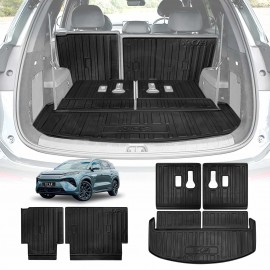Boot Liners Kick Mats Set for BYD SEALION 8 SEALION8 2026-Onwards All Weather Heavy Duty Cargo Car Trunk Back Seat Protector