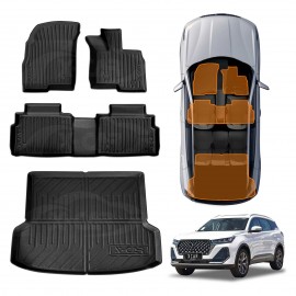 3D Floor Mats Boot Liner Set for Chery Tiggo 7 Pro 2023-Onwards All Weather Heavy Duty Cargo Car Trunk Luggage Tray