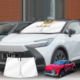 WindScreen Sun Shade for Toyota CHR C-HR 2024-2025 Blocks UV Rays Foldable Custom Wind Screen Sun Visor Protector