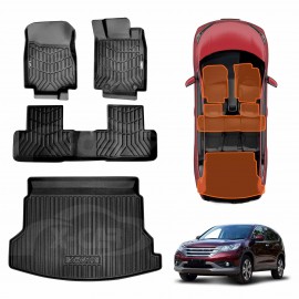 3D Floor Mats Boot Liner for Honda CRV CR-V RM SUV 2012-2017 All Weather Heavy Duty Cargo Car Trunk Luggage Tray