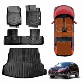 3D Floor Mats Boot Liner for Honda CRV CR-V RM SUV 2012-2017 All Weather Heavy Duty Cargo Car Trunk Luggage Tray