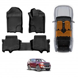 3D Floor Mats for Ford Everest 2015-2022 Heavy Duty All Weather Car Mats Carpet Liner Set