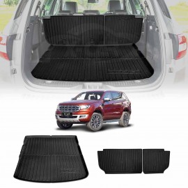 Boot Liner Back Seat Protector for Ford Everest 2015-2022 All Weather Heavy Duty Cargo Car Trunk Kick Mats