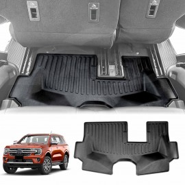 Third Row Floor Mat for Ford Everest 2022-Onwards All Weather Heavy Duty TPE Cargo Car Trunk Luggage Tray