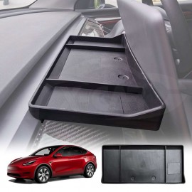 Tesla Model 3 2017-2023 and Model Y 2021-2025 Center Screen Console Dash Tray Organizer Hidden Storage Car Tissue Sunglasses Holder