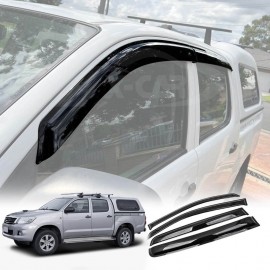 Weathershields for Toyota Hilux Double Cab 2005-2015 Car Weather Shields Wind Deflectors Window Sun Visor 4-Piece Set
