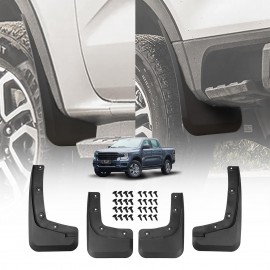Mud Flaps Splash Guards for Ford NEXT-GEN Ranger Dual Cab 2022-Onwards Mudguard Fender Front and Rear Set of 4
