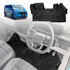 3D Floor Mats for Ford Transit Custom AV Series 2023-Onwards All Weather Heavy Duty Cargo Car Trunk Luggage Tray