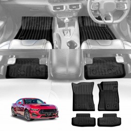 3D Floor Mats for Ford Mustang 2015-Onwards Heavy Duty All Weather Car Mats Carpet Liner Set