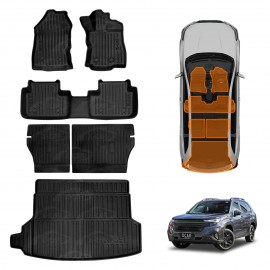 Floor Mats Boot Liner Set for Subaru Forester 6th Gen 2025-Onwards With Subwoofer Heavy Duty Car Trunk Cargo Kick Back Seat Cover
