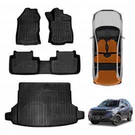 3D Floor Mats Boot Liner Set for Subaru Forester 6th Gen 2025-Onwards Without Subwoofer Heavy Duty Cargo Car Trunk Luggage Tray