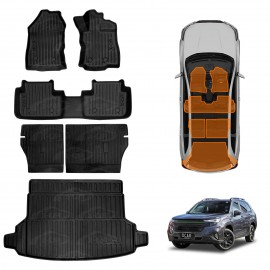 Floor Mats Boot Liner Set for Subaru Forester 6th Gen 2025-Onwards No Subwoofer Heavy Duty Car Trunk Cargo Kick Back Seat Cover
