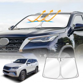 WindScreen Sun Shade for Toyota Fortuner 2015-2025 Blocks UV Rays Foldable Custom Wind Screen Sun Visor Protector