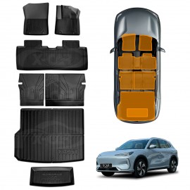 3D Floor Mats Boot Liner Set for Geely EX5 2025-Onwards All Weather Heavy Duty Toolbox Cargo Car Trunk Back Seat Kick Cover Luggage Tray