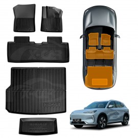 3D Floor Mats Boot Liner Set for Geely EX5 2025-Onwards All Weather Heavy Duty Toolbox Cargo Car Trunk Luggage Tray