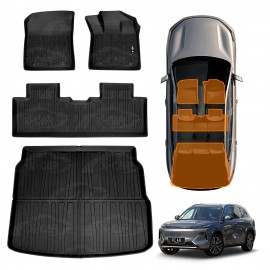 3D Floor Mats Boot Liner Set for Geely Starray EM-i 2025-Onwards All Weather Heavy Duty Cargo Car Trunk Luggage Tray