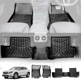 3D Floor Mats for Mercedes Benz GLA Class 2014-2019 Heavy Duty All Weather Car Mats Carpet Liner Set