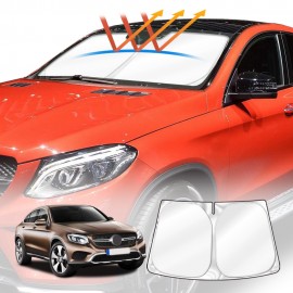 WindScreen Sun Shade for Mercedes-Benz GLE Coupe 2015-2025 Blocks UV Rays Sun Visor Protector Foldable Sunshade