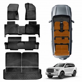 3-Pcs Boot Liner & Floor Mats for GWM Tank 500 Tank500 2024-Onwards Heavy Duty Cargo Trunk Mat Luggage Tray