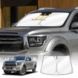 WindScreen Sun Shade for GWM Cannon Alpha 2024-2025 Blocks UV Rays Foldable Custom Wind Screen Sun Visor Protector