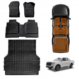 3D Premium Floor Mats Tub Liner for GWM Cannon-X 2021-Onwards All Weather Heavy Duty Cargo Car Trunk Luggage Tray