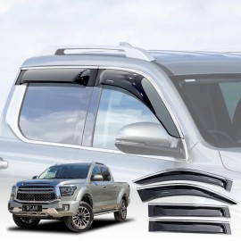 Weathershields for GWM Cannon Alpha 2024-2025 Car Weather Shields Wind Deflectors Window Sun Visor 4 Pcs Extreme Dark