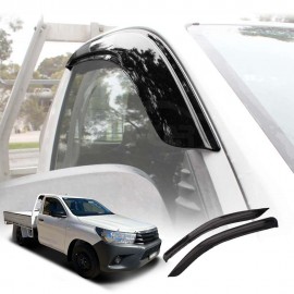 Weathershields for Toyota Hilux Single Cab 2015-2025 Car Weather Shields Wind Deflectors Window Sun Visor 2-Piece Set
