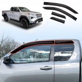 Weathershields for Toyota Hilux Auto Extra Cab 2025-Onwards Car Weather Shields Wind Deflectors Window Sun Visor 4-Piece Set