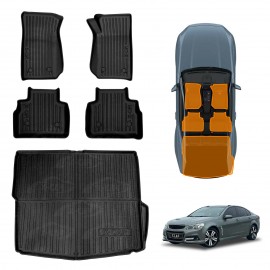 3D Floor Mats Boot Liner Set for Holden Commodore VF Series Sedan 2013-2017 All Weather Heavy Duty Cargo Car Trunk Luggage Tray